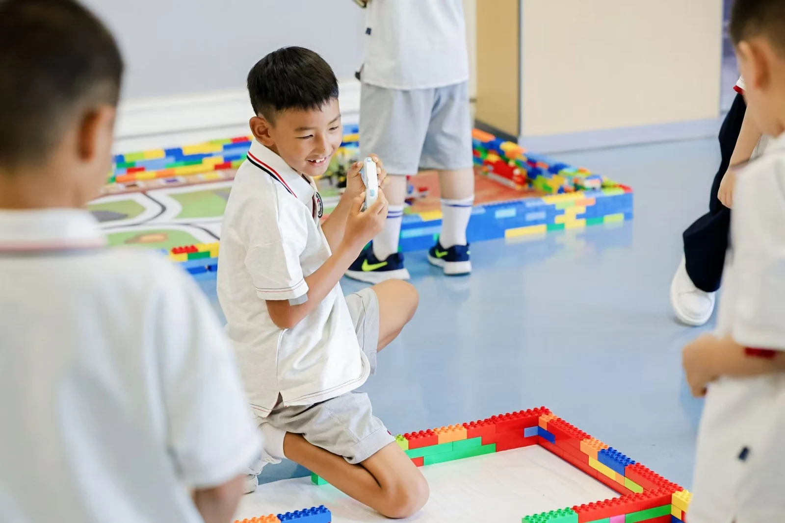 Students building and testing their work · School project photography