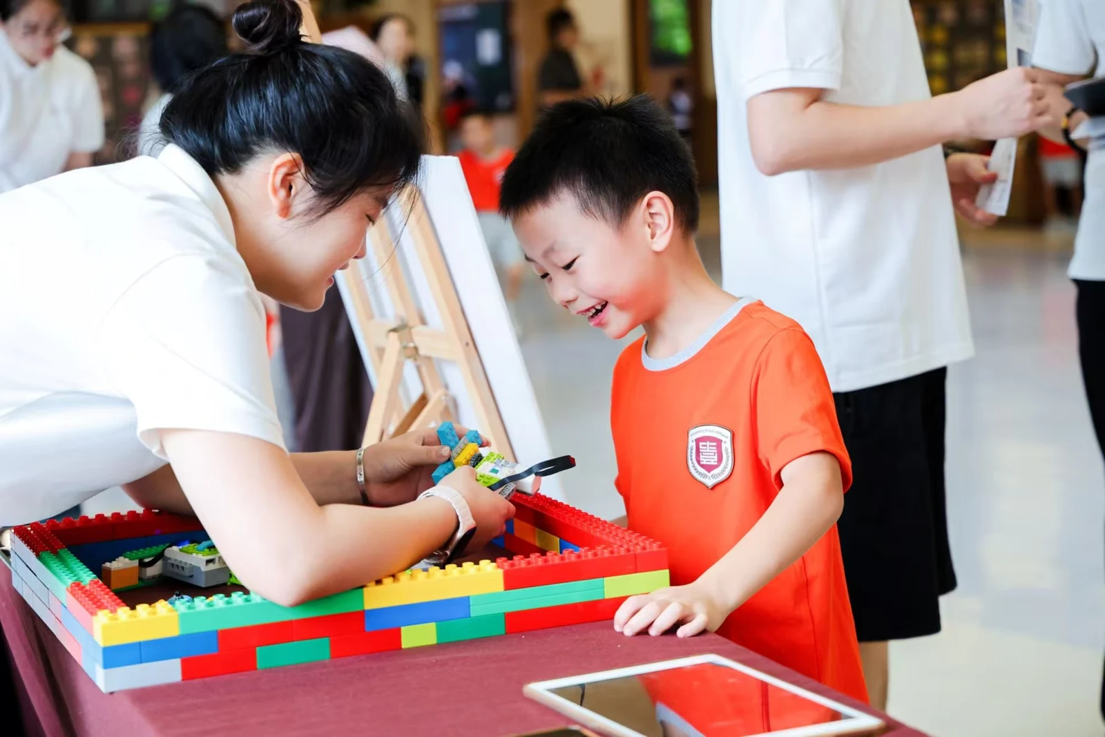 Students building and testing their work · School project photography