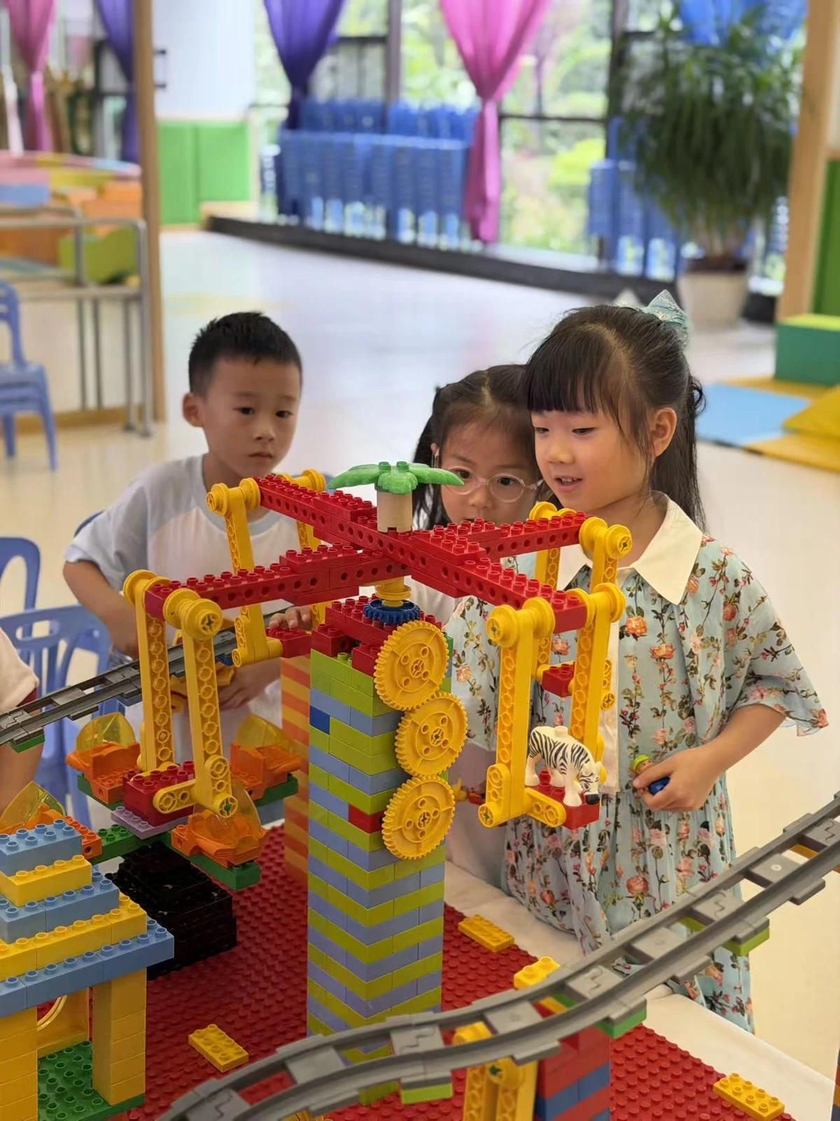 Students building and testing their work · School project photography