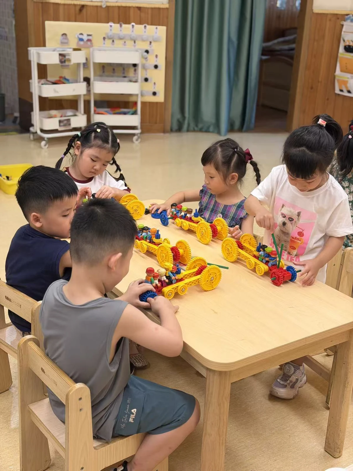 Students building and testing their work · School project photography