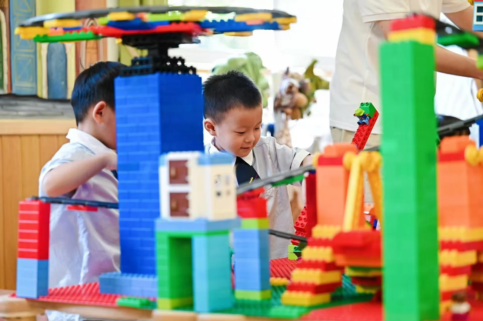 Students building and testing their work · School project photography